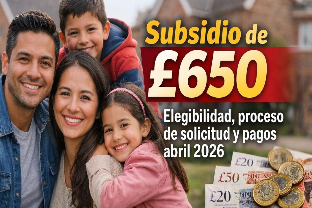 Subsidio de £650 para familias de bajos ingresos — elegibilidad, proceso de solicitud y pagos abril 2026